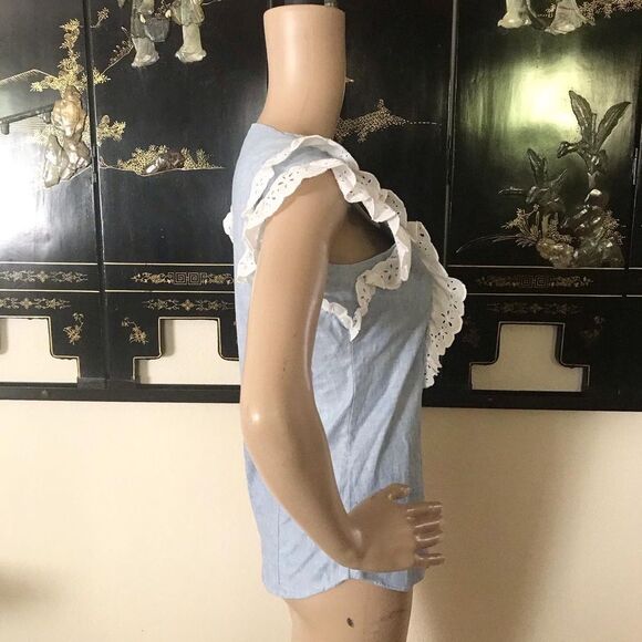FENTON 1970’s 70s Vintage Pinafore Blouse Top S M - Picture 10 of 10